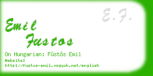 emil fustos business card