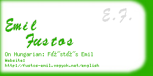 emil fustos business card
